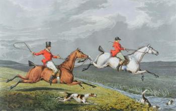 Fox Hunting: Full Cry, 1828 (hand-coloured aquatint) | Obraz na stenu