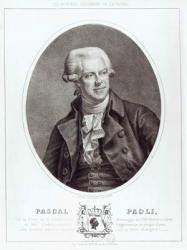 Pascal Paoli, 1872 (engraving) (b/w photo) | Obraz na stenu