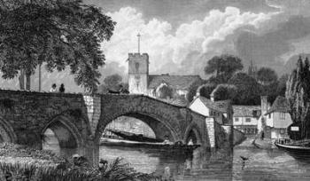 Aylesford Church and Bridge, engraved by B. Winkles, published 1829 (engraving) | Obraz na stenu