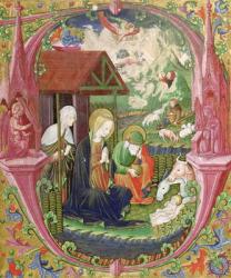 The Nativity, Northern Italian School (vellum) | Obraz na stenu