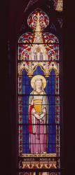 Window depicting Marie-Amelie de Bourbon-Sicile (1782-1866) as St. Amelia, Sevres Workshop (stained glass) | Obraz na stenu