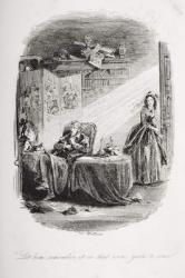 Let him remember it in that room years to come, illustration from 'Dombey and Son' by Charles Dickens (1812-70) first published 1848 (litho) | Obraz na stenu