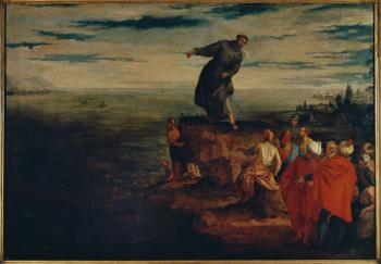 St. Anthony Preaching to the Fish, c.1580 (oil on canvas) | Obraz na stenu