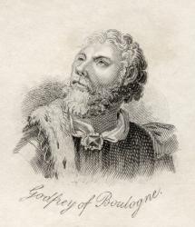 Godfrey of Bouillon, from 'Crabb's Historical Dictionary', published 1825 (litho) | Obraz na stenu