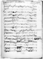 Opening page of the score of 'Les Paladins', opera by Rameau (pen & ink on paper) | Obraz na stenu