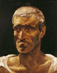 Head of a Shipwrecked Man, study for the Raft of Medusa, 1817-19 (oil on canvas) | Obraz na stenu