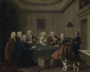 A Club of Gentlemen, c.1730 (oil on canvas) | Obraz na stenu