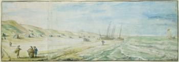 The Beach at Wijk aan Zee (w/c on paper) | Obraz na stenu