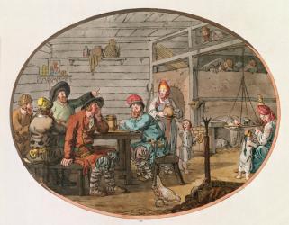 Russian Peasant Hut, 1798 (hand-coloured etching) | Obraz na stenu