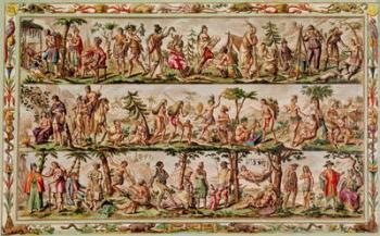 The Principal Peoples of the Americas, c.1798-99 (colour engraving) | Obraz na stenu