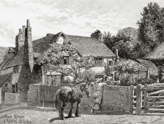 John Milton's house, Chalfont St. Giles, from 'The English Illustrated Magazine', 1891-92 (litho) | Obraz na stenu