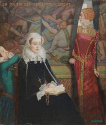 Mary Queen of Scots at Fotheringhay, c.1929 (tempera on canvas) | Obraz na stenu
