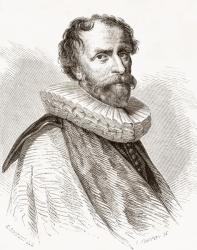 Michiel Jansz. van Mierevelt, Mierveld or Mireveldt, 1566 1641. Dutch Golden Age artist. From Histoire des Peintres de Toutes les Écoles, École Hollandaise, published 1863. (litho) | Obraz na stenu