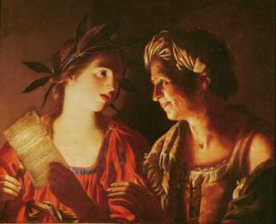 Two Singers (oil on canvas) | Obraz na stenu
