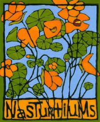 Nasturtiums, 2004, (oil on illustration board) | Obraz na stenu
