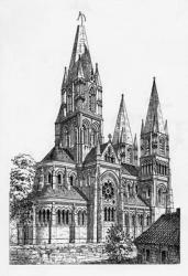 Cork Cathedral, illustration from 'The Architect', 1869 (engraving) | Obraz na stenu
