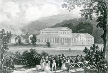 The Grosse Kursaal, Bad Bruckenau, 1833 (engraving) | Obraz na stenu