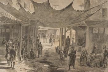 The Agora, Athens, in the 1860s (engraving) | Obraz na stenu