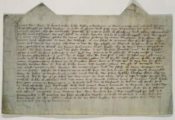 Last will and testament of the artist Master Bertram (c.1345-c.1415) 1390 (ink on parchment) | Obraz na stenu