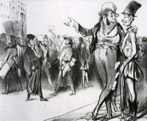 C'est tout de m̻me flatteur d'avoir fait tant d'̩l̬ves! no.76 of the series Caricaturana published in 'Le Charivari,' 1838 (lithograph) | Obraz na stenu