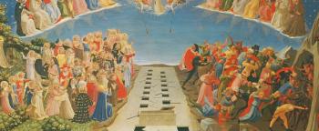 The Last Judgement, altarpiece from Santa Maria degli Angioli, c.1431 (oil on panel) (detail of 49992) | Obraz na stenu