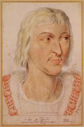 Pierre du Terrail (1476-1524) Chevalier de Bayard (pencil on paper) | Obraz na stenu