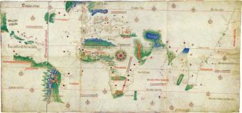 Cantino planisphere, 1502 (parchment) | Obraz na stenu