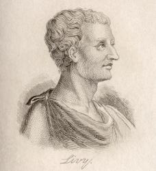 Titus Livius, aka Livy 59BC-17AD. Roman historian. Author of the History of Rome.Engraved by J.W.Cook. | Obraz na stenu