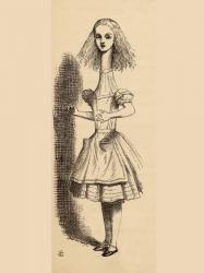 Alice grows taller, from 'Alice's Adventures in Wonderland' by Lewis Carroll, published 1891 (litho) | Obraz na stenu