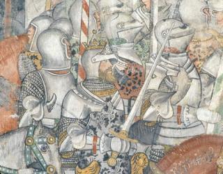 Army, detail of a battle scene (fresco) | Obraz na stenu