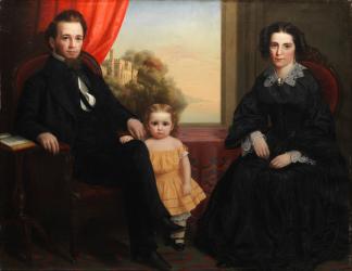 A Family Group Portrait, c.1850 (oil on canvas) | Obraz na stenu