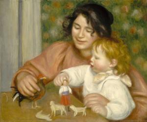 Child with Toys, Gabrielle and the Artist's son, Jean, 1895-96 (oil on canvas) | Obraz na stenu