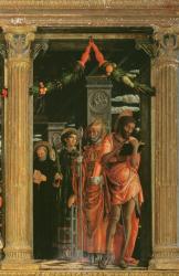 Detail of San Zeno Altarpiece, 1456-60 (oil on panel) | Obraz na stenu