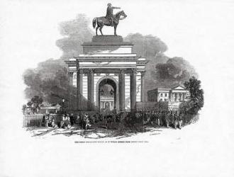 The Great Wellington Statue as it would appear from Constitution Hill, published in 'The Illustrated London News', 3rd October 1846 (engraving) | Obraz na stenu