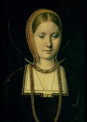 Portrait of a woman, possibly Catherine of Aragon (1485-1536), c.1503/4 (oil on panel) | Obraz na stenu
