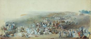 Parisians at the Champ de Mars Preparing for the Fete de la Federation, 14th July 1790 (pen & ink and gouache on paper) | Obraz na stenu