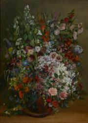 Bouquet of Flowers in a Vase (oil on canvas) | Obraz na stenu