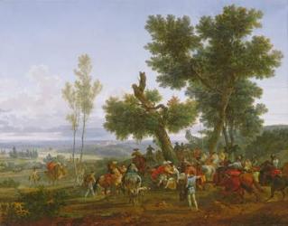 The Meeting of Henry IV, King of France and Navarre, and Maximilien de Béthune, Duke of Sully on the plain of Beuvron the day after the Battle of Ivry in 1590, 1822 (oil on canvas) | Obraz na stenu