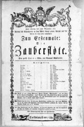 Poster advertising the premiere of `The Magic Flute' by Wolfgang Amadeus Mozart at the Freihaustheater (now the Theater an der Wien), 1791 (colour litho) | Obraz na stenu