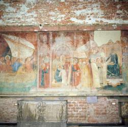 St Ranieri in the Holy Land, mid 14th century (fresco) | Obraz na stenu