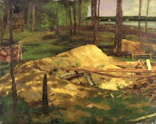 Sawdust Pit, 1876 (oil on canvas) | Obraz na stenu