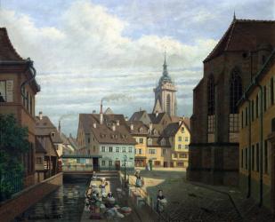 Place des Dominicains, Colmar, 1876 (oil on canvas) | Obraz na stenu