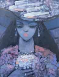Edwina's Hat, 1991 (oil on canvas board) | Obraz na stenu