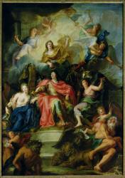 Louis XIV (1638-1715) Crowned by Glory, c.1686 (oil on canvas) | Obraz na stenu