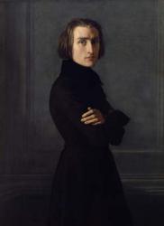 Portrait of Franz Liszt (1811-86) 1839 (oil on canvas) | Obraz na stenu