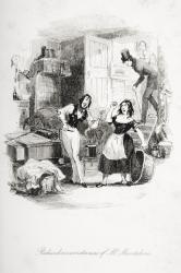 Reduced circumstances of Mr. Mantalini, illustration from `Nicholas Nickleby' by Charles Dickens (1812-70) published 1839 (litho) | Obraz na stenu