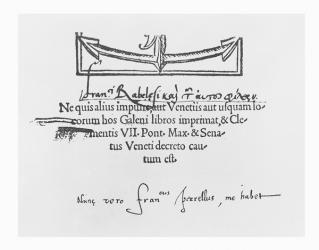 Signature of François Rabelais (litho) | Obraz na stenu