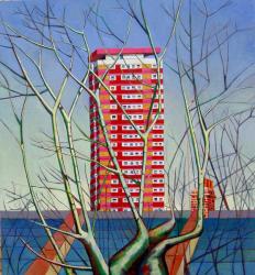 Red Tower, 2005 (oil on canvas) | Obraz na stenu