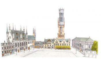 Burg Square. Bruges, Belgium. | Obraz na stenu