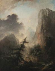 Landscape with Spruce, c.1780 (oil on canvas) | Obraz na stenu